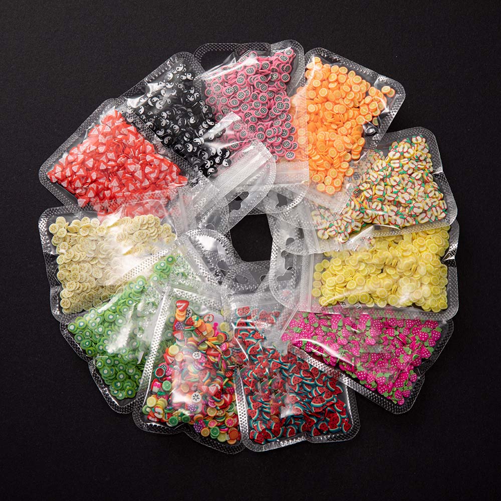 Resin Ocean Wave Mold - 1000 ชิ้น Polymer Clay ผลไม้ชิ้น Charms