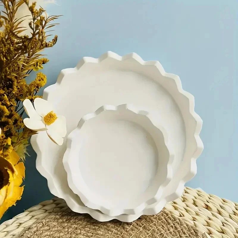 Resin Craft Ideas - แม่พิมพ์ซิลิโคนสำหรับทำถาดใส่เครื่องประดับ รูปทรงกลม สำหรับงานเรซิ่นอีพ็อกซี่ อุปกรณ์งานฝีมือทำเครื่องประดับ