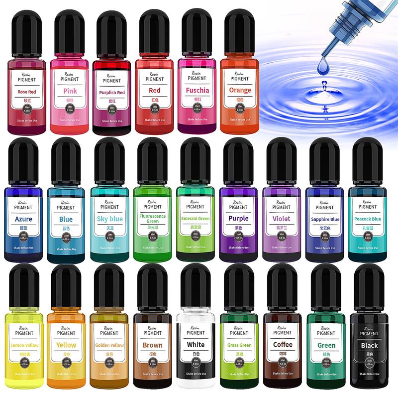 Resin Dye Alcohol - 24สี Art หมึกแอลกอฮอล์เรซิ่น Pigment Liquid Colorant