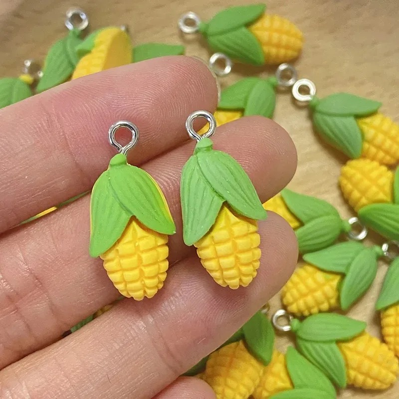 ชาร์มเรซิ่นรูปข้าวโพดและผักขนา - Resin Crafts Diy บทวิจารณ์และราคา
