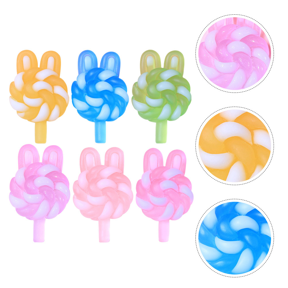 24 ชิ้น จี้รูปกระต่ายการ์ตูนน่ - Resin Crafts Diy บทวิจารณ์และราคา