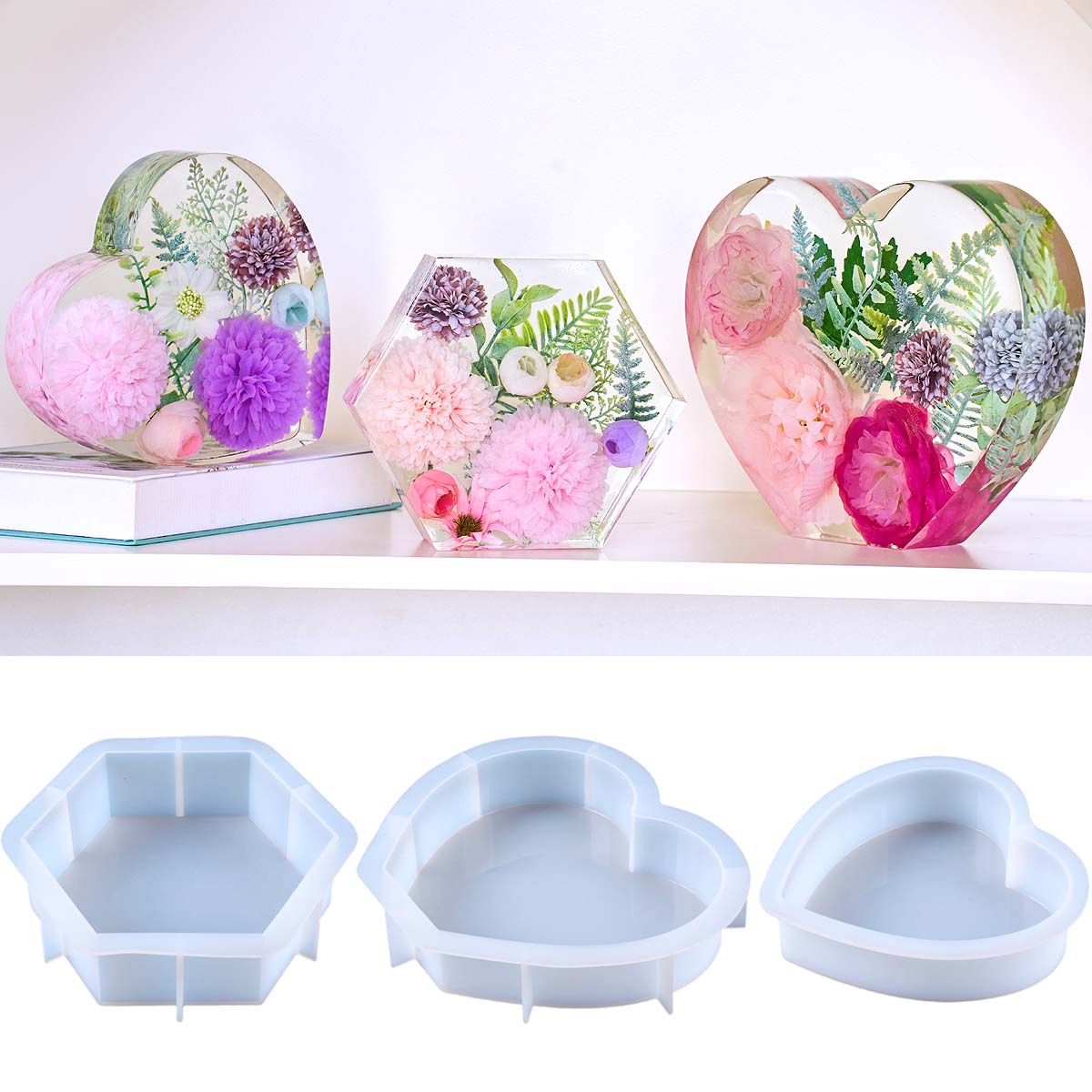 แม่พิมพ์ซิลิโคนรูปหัวใจขนาดใหญ - Resin Craft Ideas บทวิจารณ์และราคา