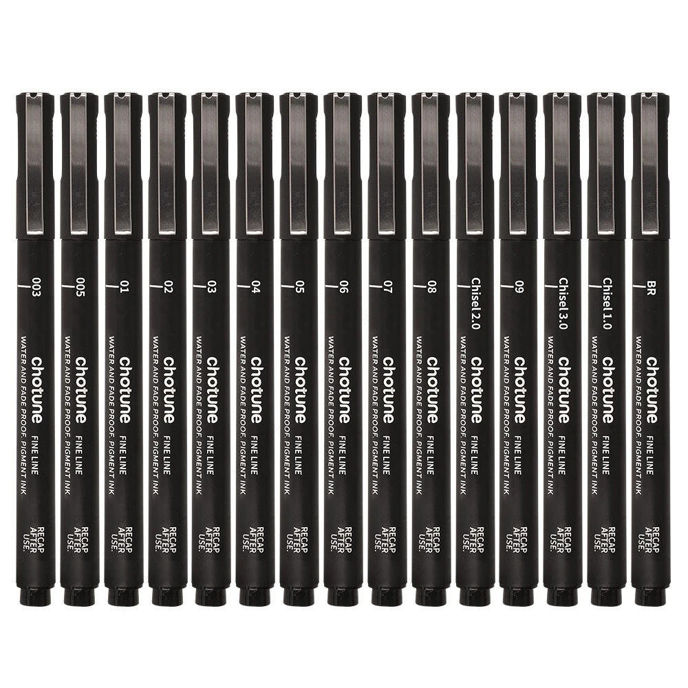 Black Micro ปากกา,15 ขนาด,กันน - Copic Marker Sketch บทวิจารณ์และราคา