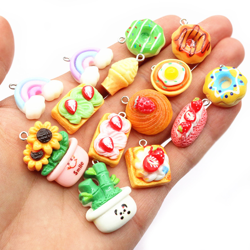 10ชิ้นสีผสมเรซิ่นน่ารักเค้กดอก - Flower Preservation Resin บทวิจารณ์และราคา