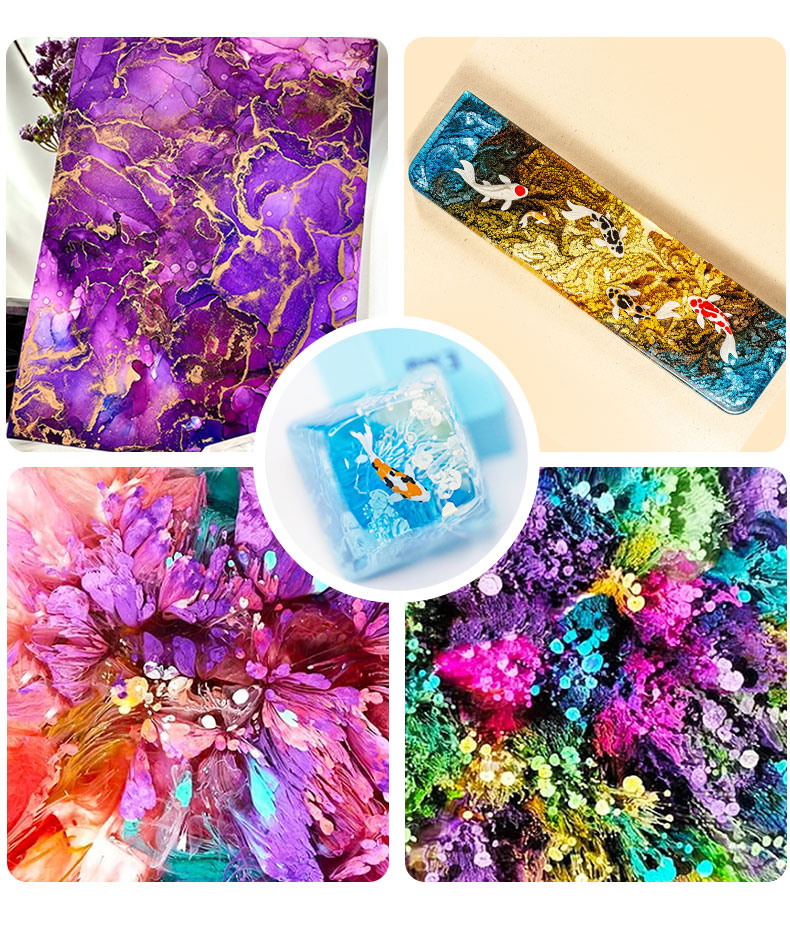 10ml หมึกแอลกอฮอล์ Art อีพ็อกซ - Resin Dye Alcohol บทวิจารณ์และราคา
