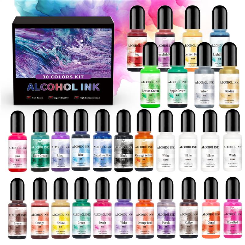 1 ชุด Art หมึกแอลกอฮอล์อีพ็อกซ - Resin Dye Alcohol บทวิจารณ์และราคา