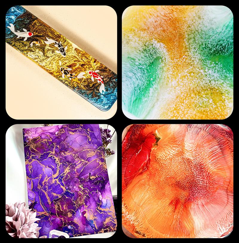 1 ชุด Art หมึกแอลกอฮอล์อีพ็อกซ - Resin Dye Alcohol บทวิจารณ์และราคา