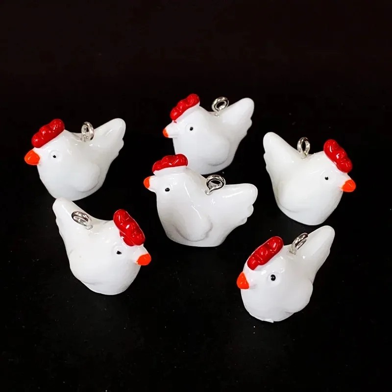 ชาร์มเรซิ่นรูปไก่ 3 มิติ น่ารั - Resin Crafts Diy บทวิจารณ์และราคา