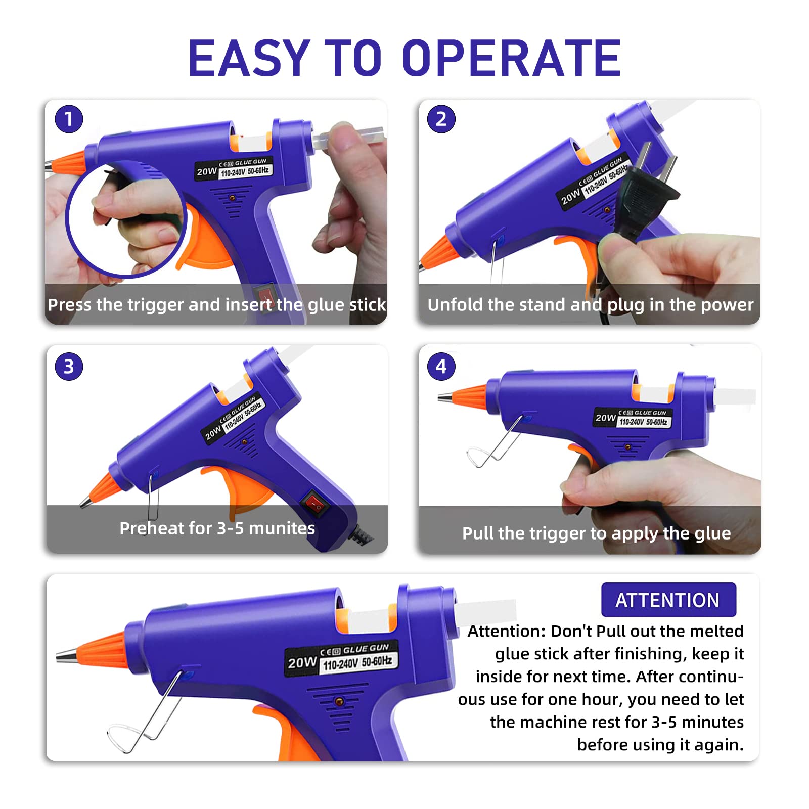 20W Hot Melt กาวปืนครัวเรือนอุ - Heat Gun Small บทวิจารณ์และราคา