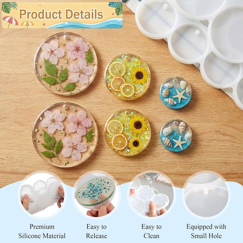 ชุดแม่พิมพ์ทรงกลม 3 ชิ้น，แม่พิ - Resin Ocean Wave Mold บทวิจารณ์และราคา