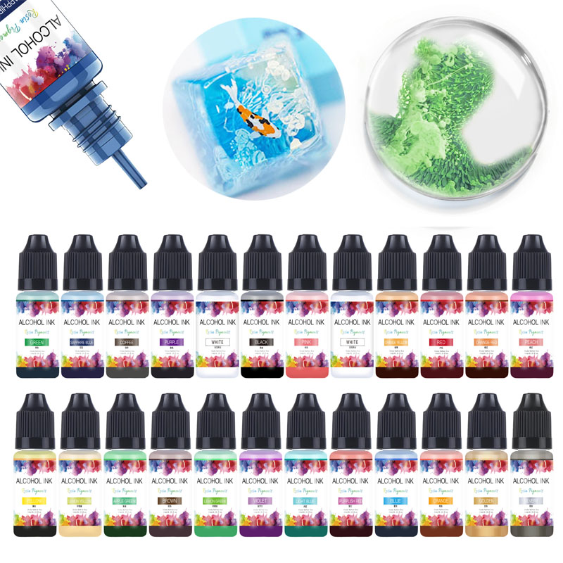 10ml Art หมึกแอลกอฮอล์เรซิ่น P - Resin Dye Alcohol บทวิจารณ์และราคา
