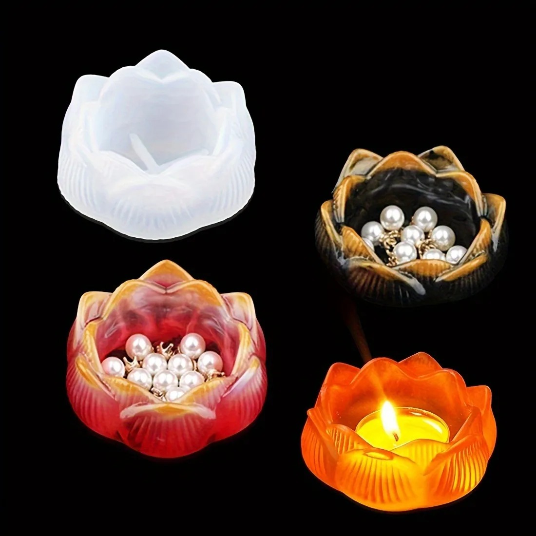 1 PC DIY Lotus Flower ซิลิโคนเ - Flower Preservation Resin บทวิจารณ์และราคา