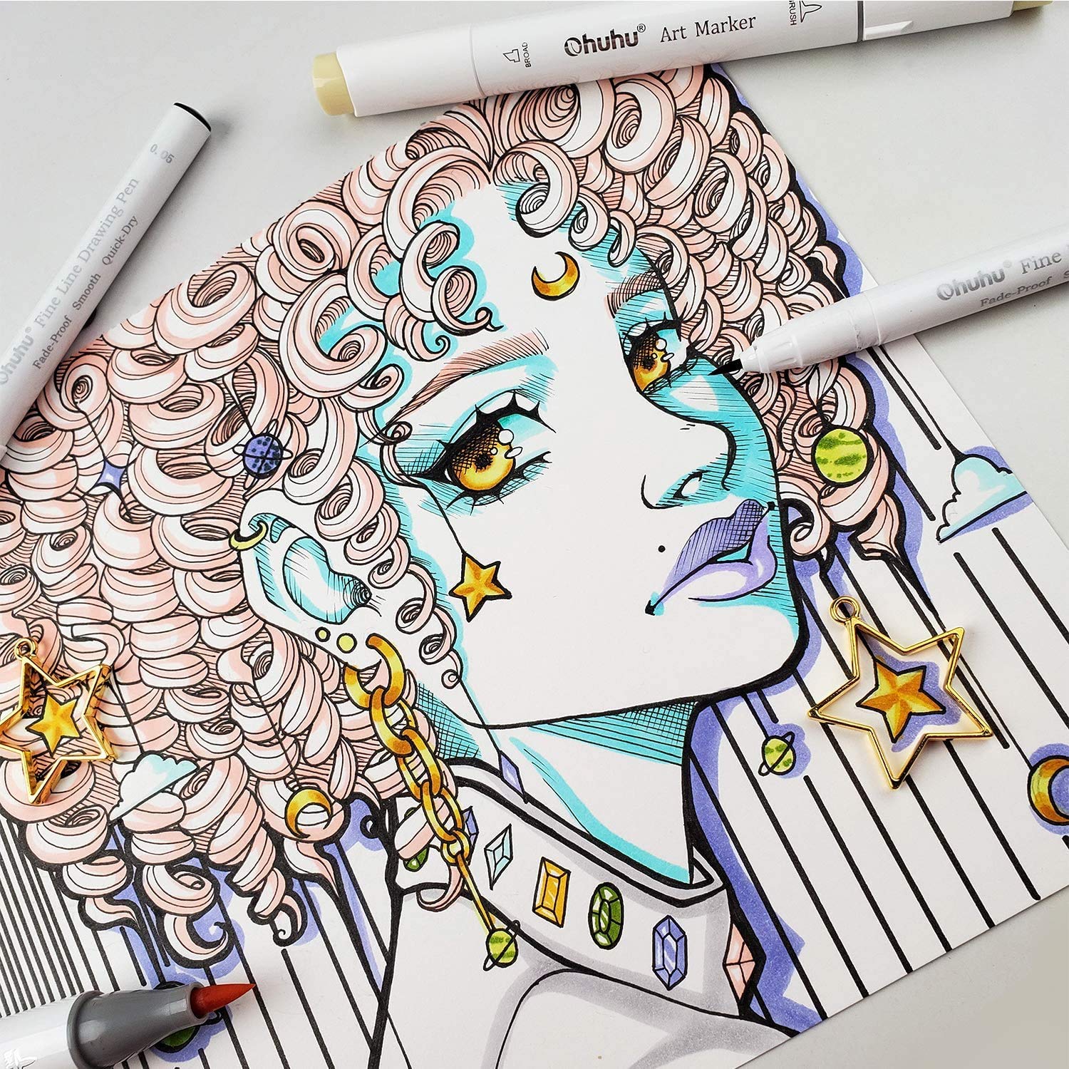 Ohuhu Micro ปากกา Fineliner วา - Copic Marker Sketch บทวิจารณ์และราคา