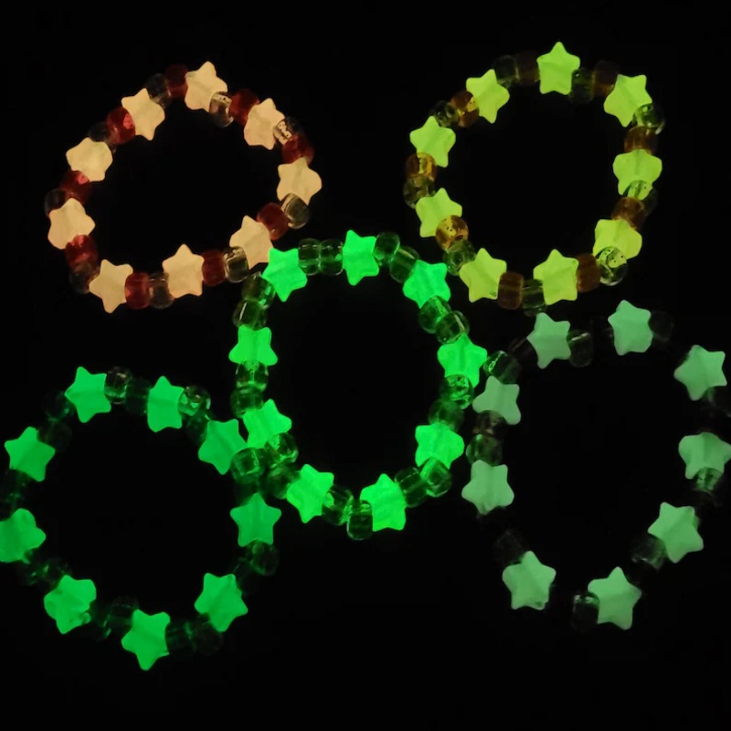 5 Glow star kandi ชุดสร้อยข้อม - Resin Glitter Pack บทวิจารณ์และราคา