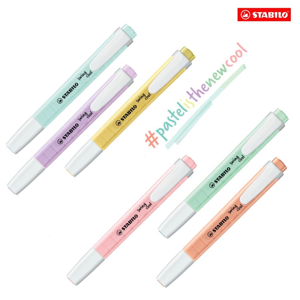 STABILO Swing Cool Pastel ปากก - Stabilo Marker Swing Cool บทวิจารณ์และราคา