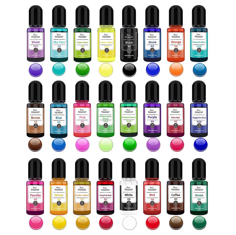 24สี Art หมึกแอลกอฮอล์เรซิ่น P - Resin Dye Alcohol บทวิจารณ์และราคา